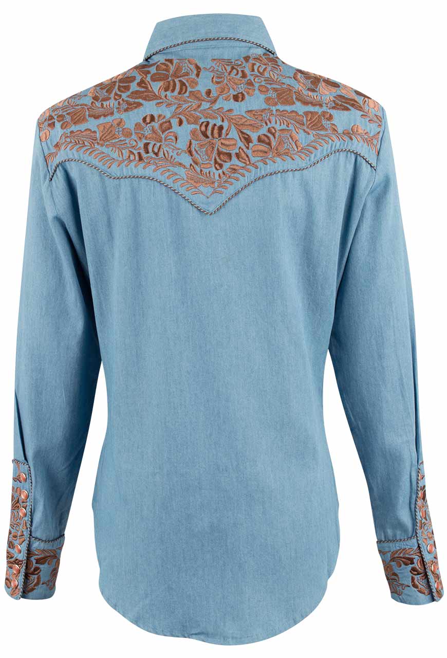 Scully Blue Gunfighter Western Snap Shirt