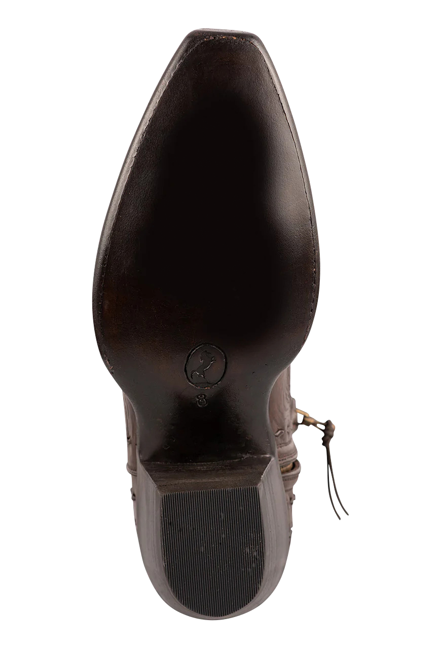 Stallion Women's Calf & Alligator Zorro Ankle Boots - Chocolate