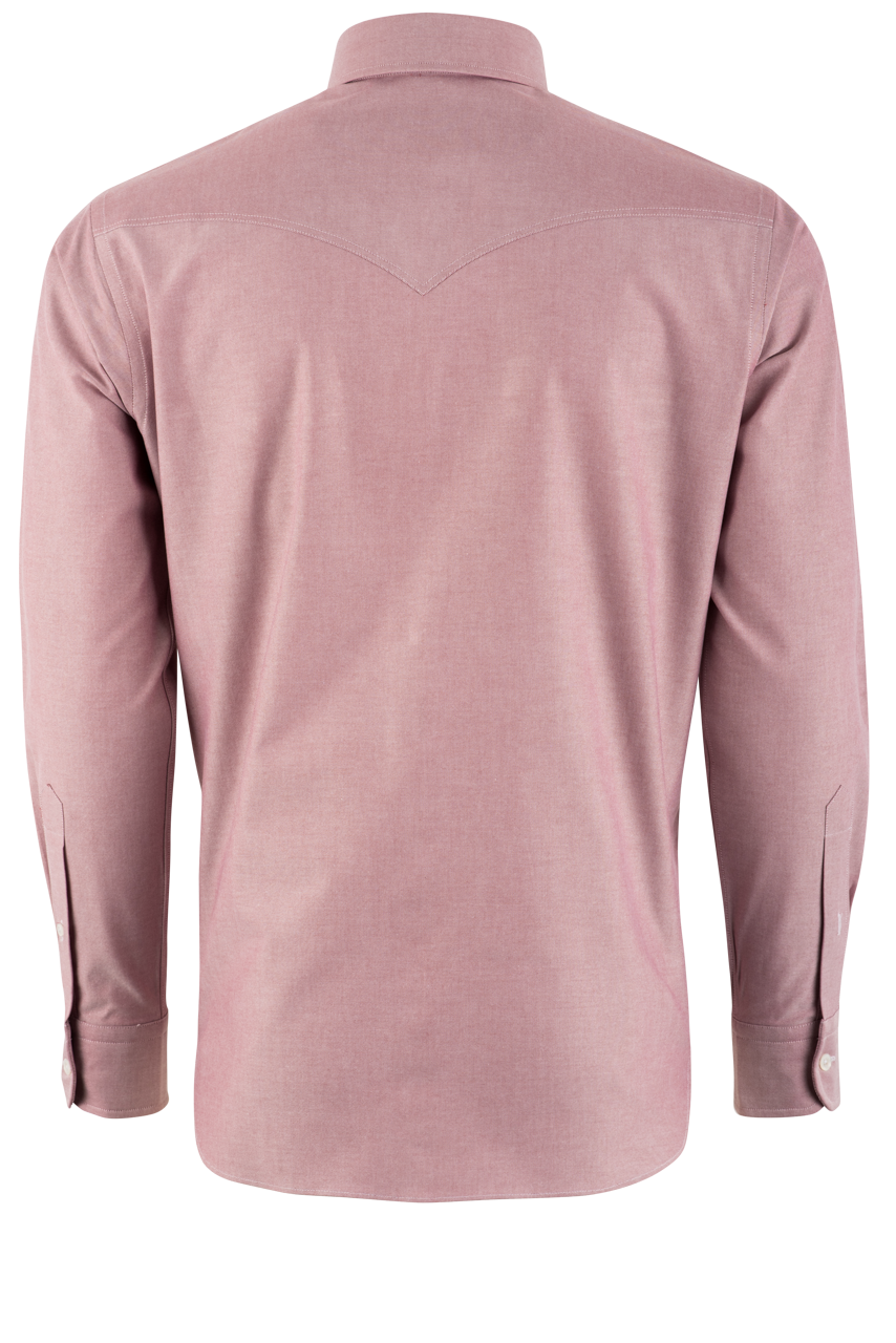 Pinto Ranch YY Collection Oxford Button-Front Shirt - Red