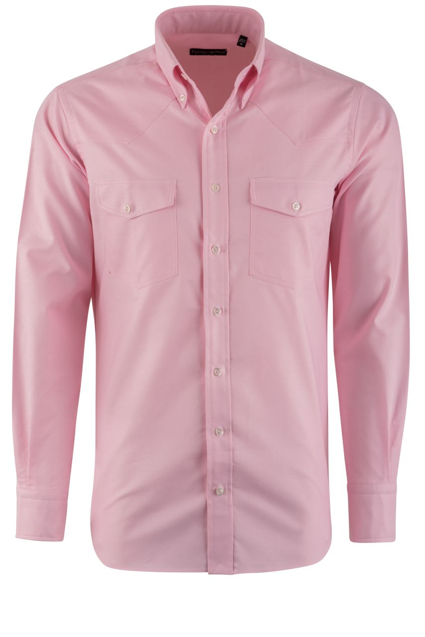 Pinto Ranch YY Collection Oxford Button-Front Shirt - Pink