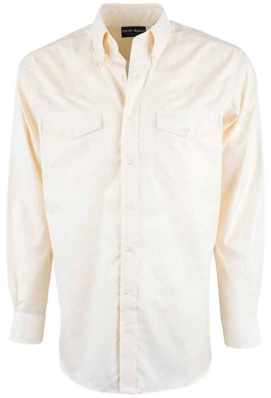 Pinto Ranch YY Collection Fancy Solid Button-Front Shirt - Yellow