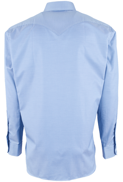 Pinto Ranch YY Collection Fancy Solid Button-Front Shirt - Blue