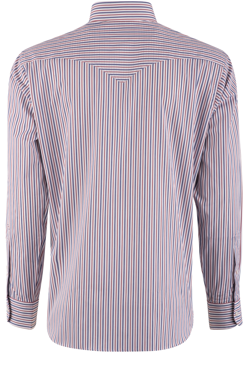 Pinto Ranch YY Collection Button-Front Shirt - Burgundy/Navy