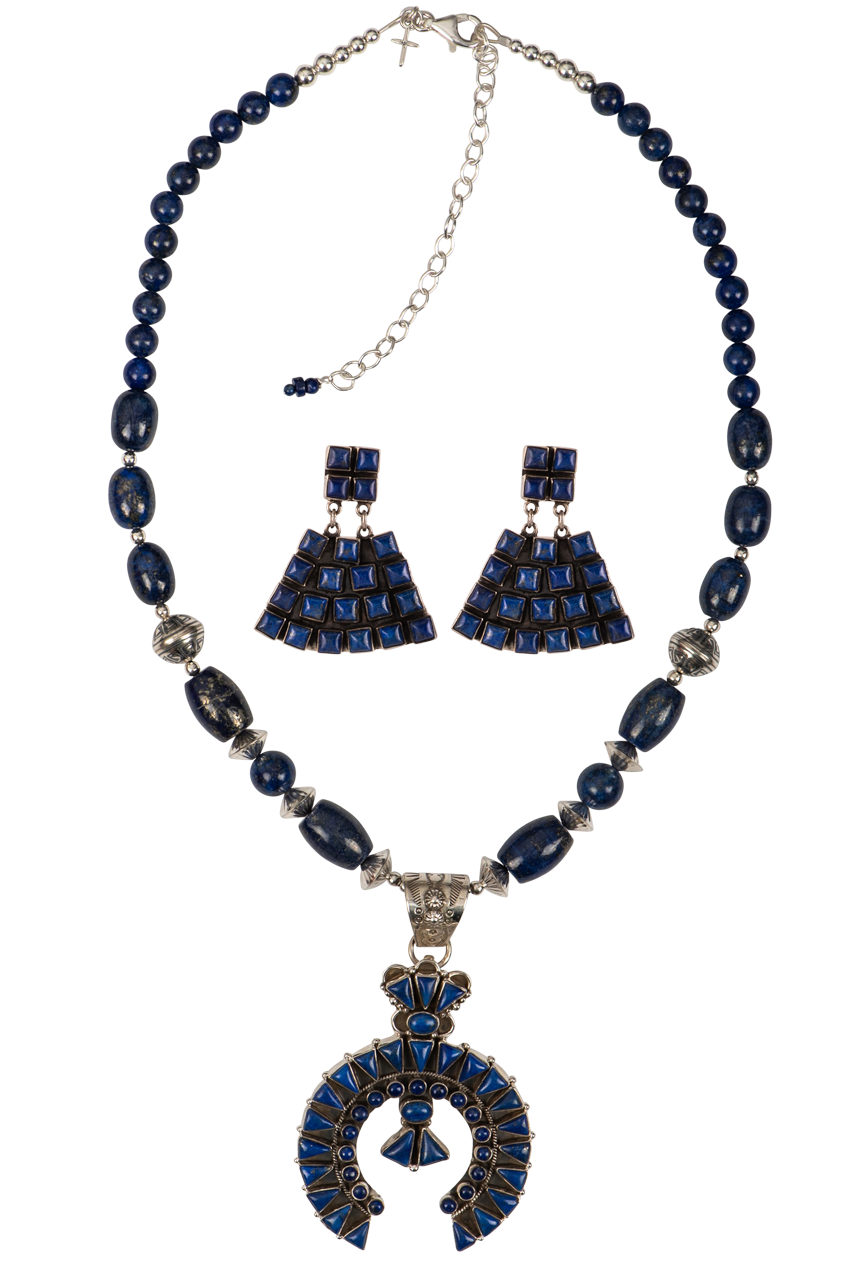Sweet Tea Jewelry Horseshoe Lapis Set