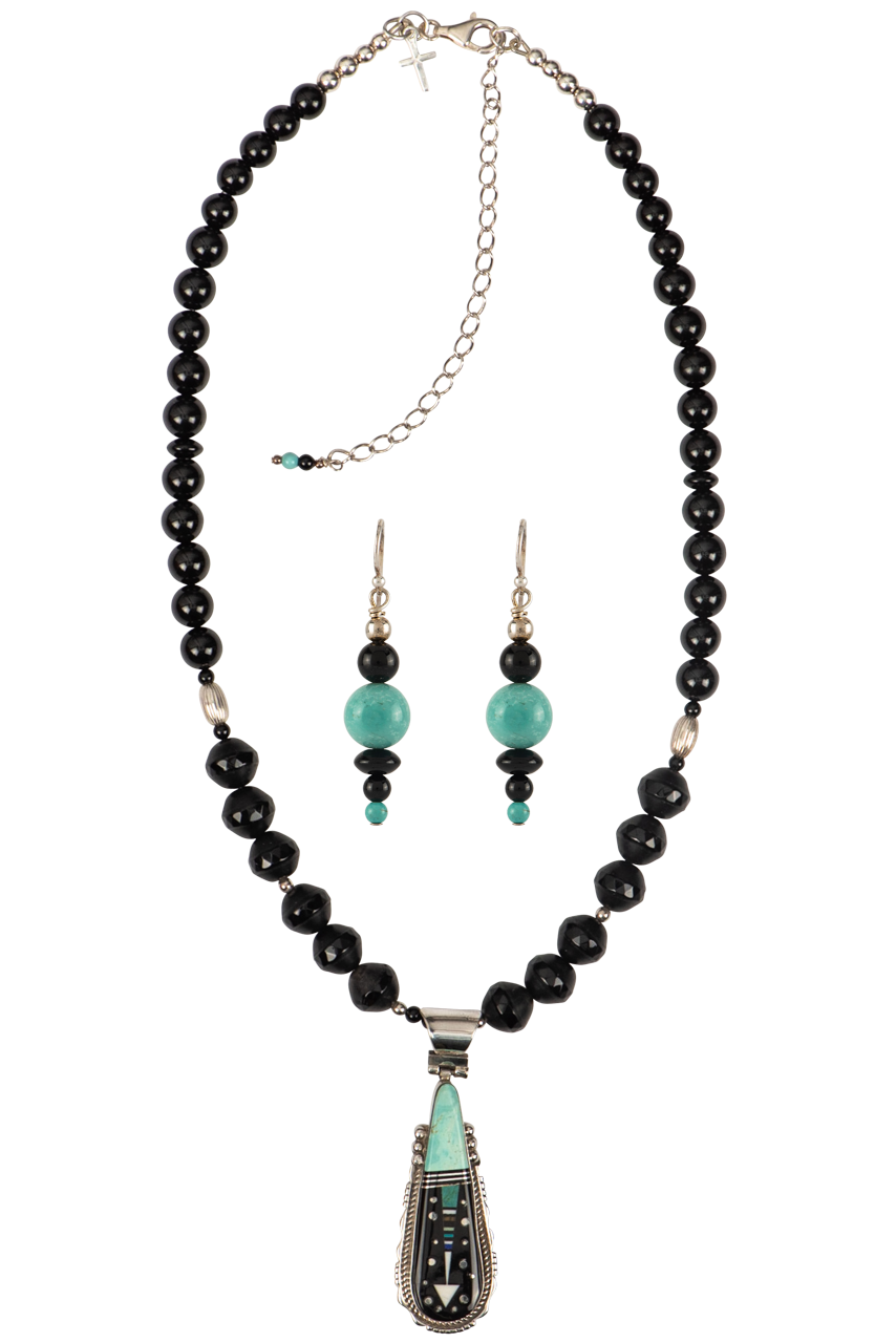 Sweet Tea Jewelry Turquoise Onyx Set