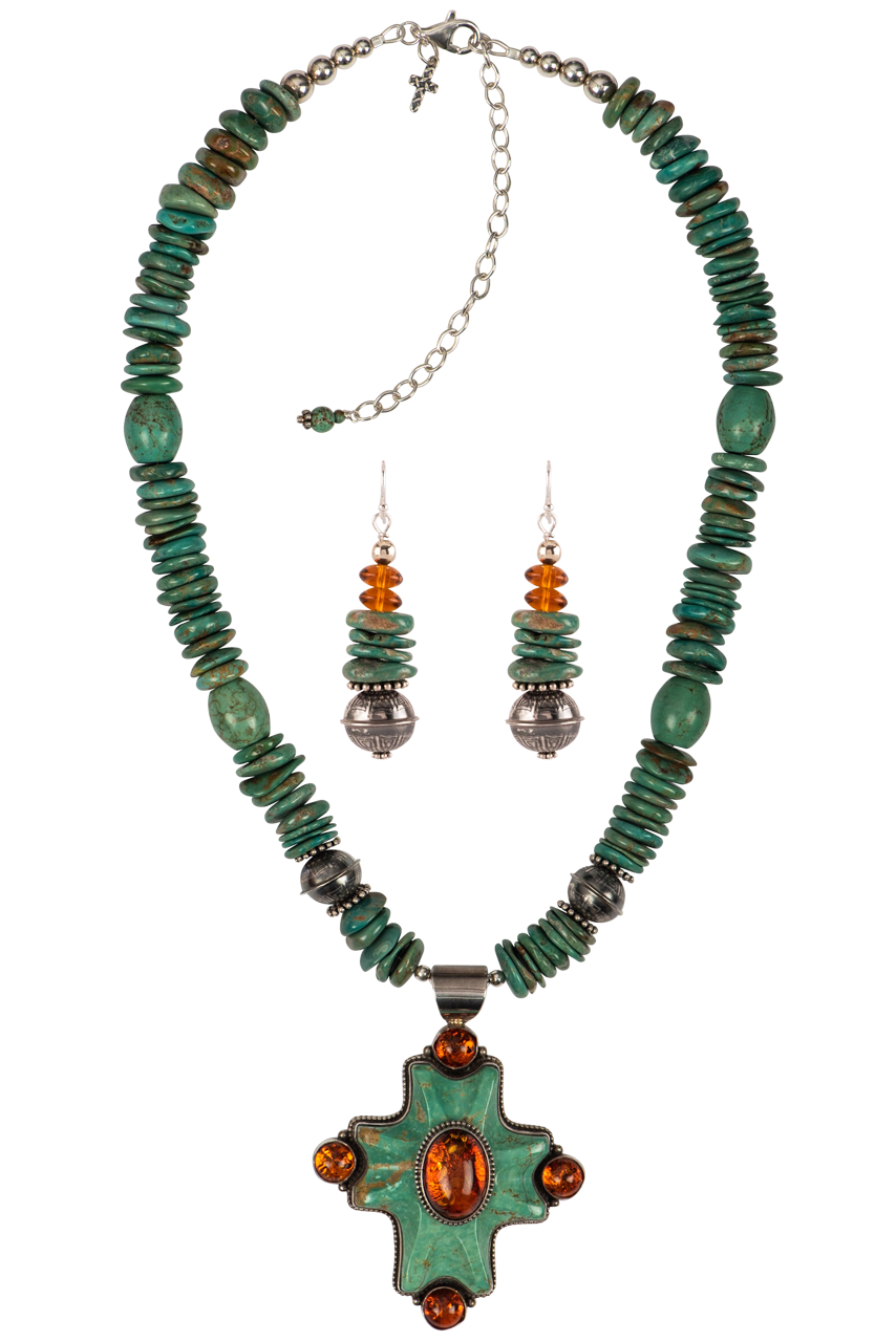 Sweet Tea Jewelry Turquoise & Amber Set