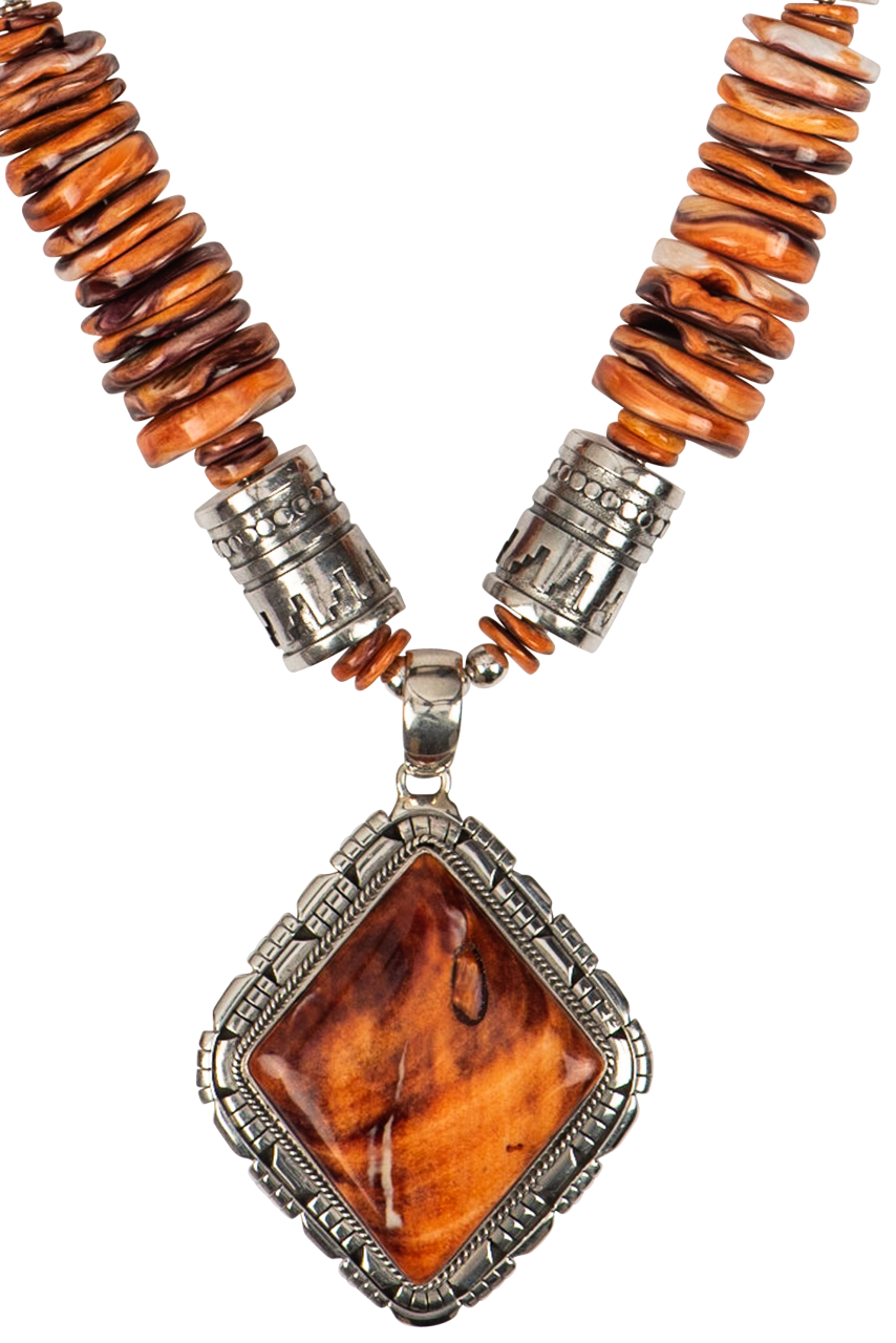 Sweet Tea Jewelry Orange Triangle Spiney Set