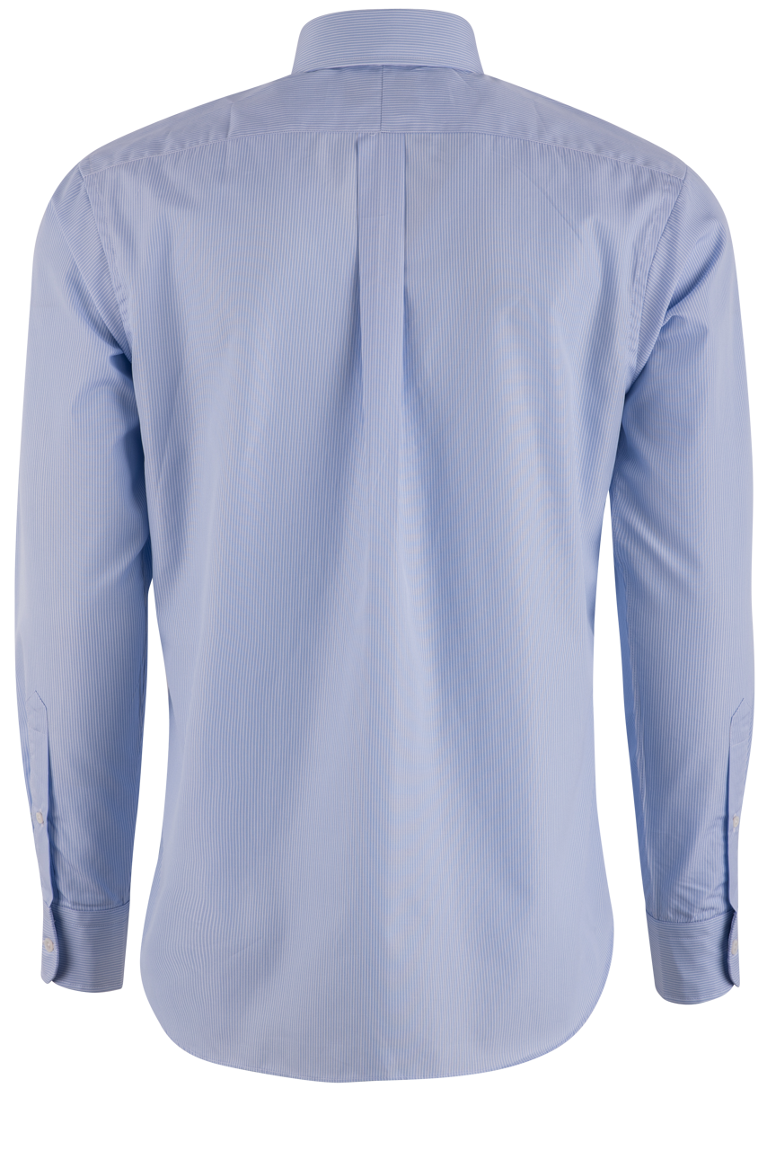 Pinto Ranch YY Collection Blue Poplin Button-Front Shirt