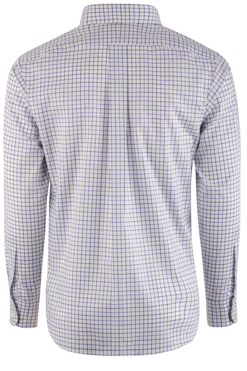Pinto Ranch YY Collection Purple Oxford Button-Front Shirt