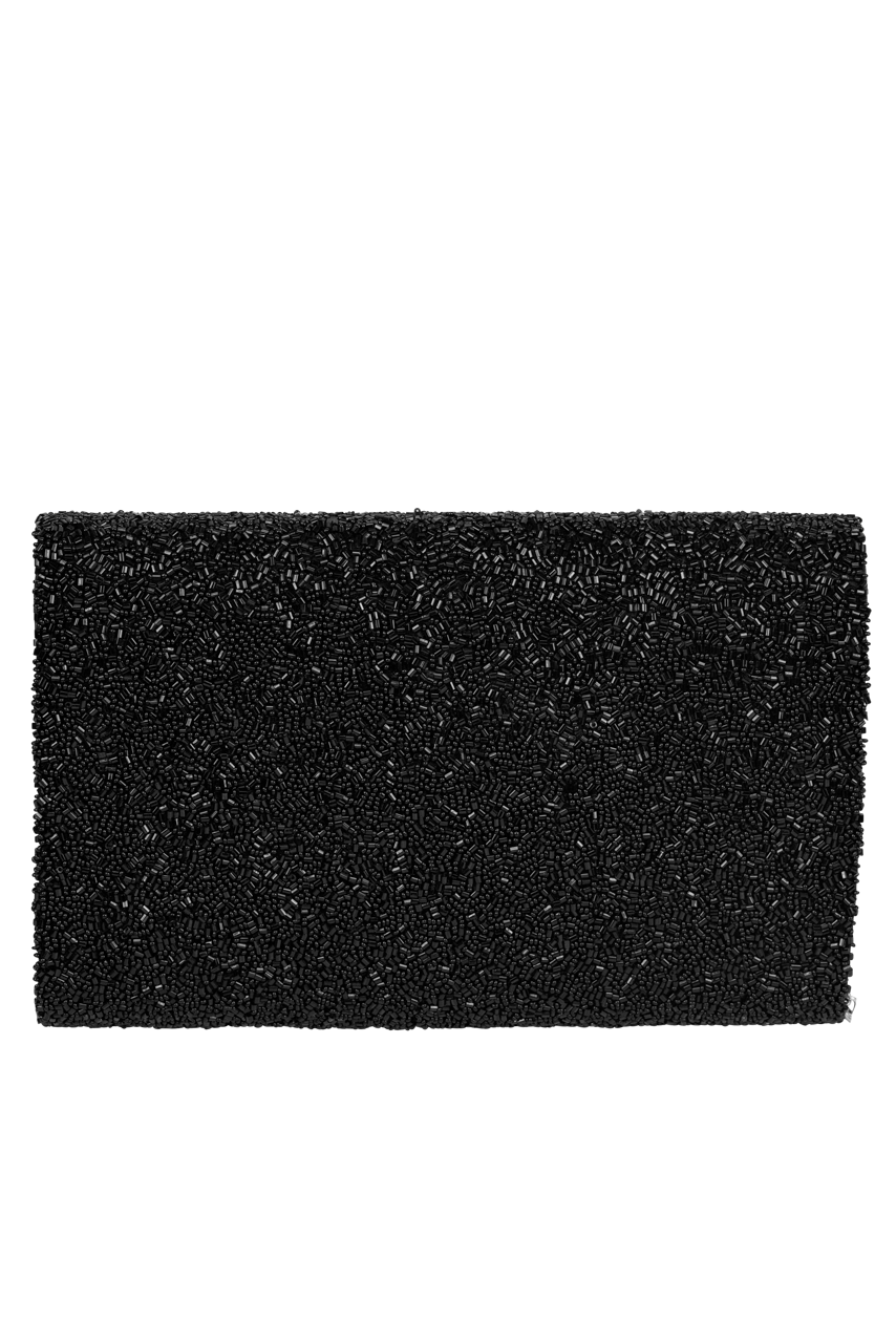 Christina Greene Howdy Beaded Clutch Bag - Black
