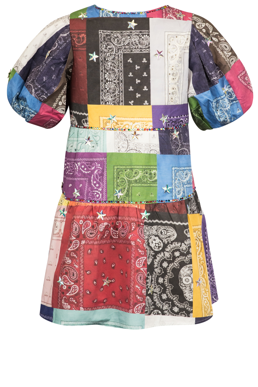 Queen Of Sparkles Rainbow Bandana Dress