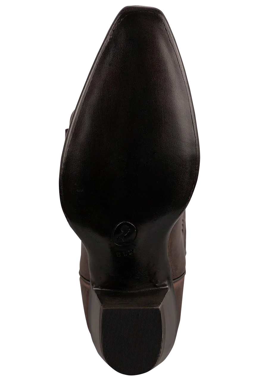 Stallion Women's Weathered Buffalo Calf Boots - Brown