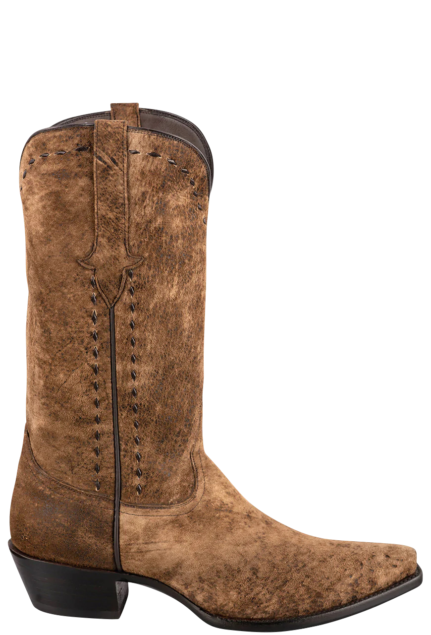 Stallion Distressed Kidskin Cowboy Boots - Vintage Camel