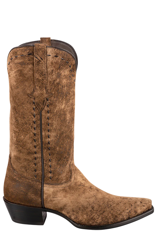 Stallion Distressed Kidskin Cowboy Boots - Vintage Camel