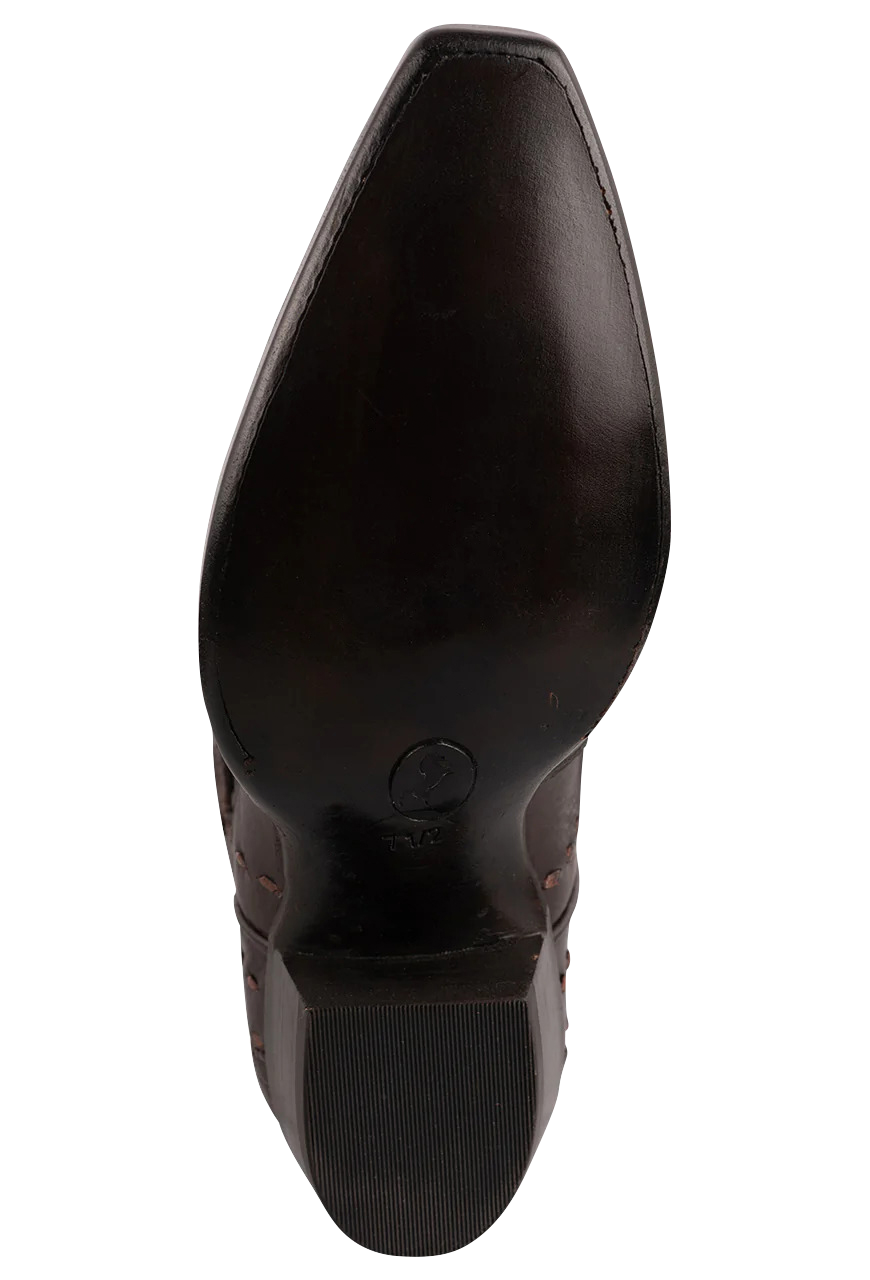 Stallion Women's Caiman & Italian Calf Boots - Chocolate