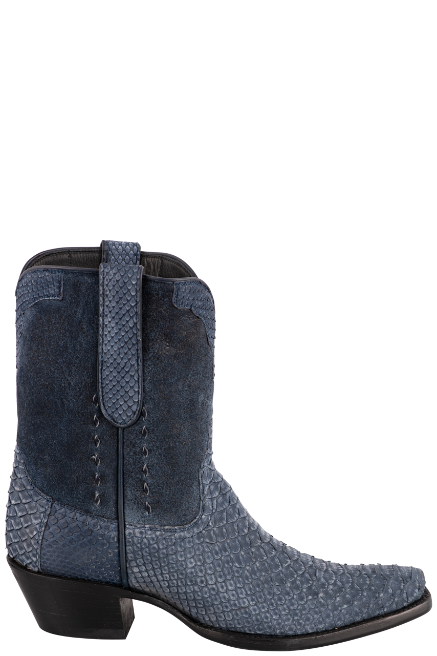 Stallion Women's Python Boots - Navy