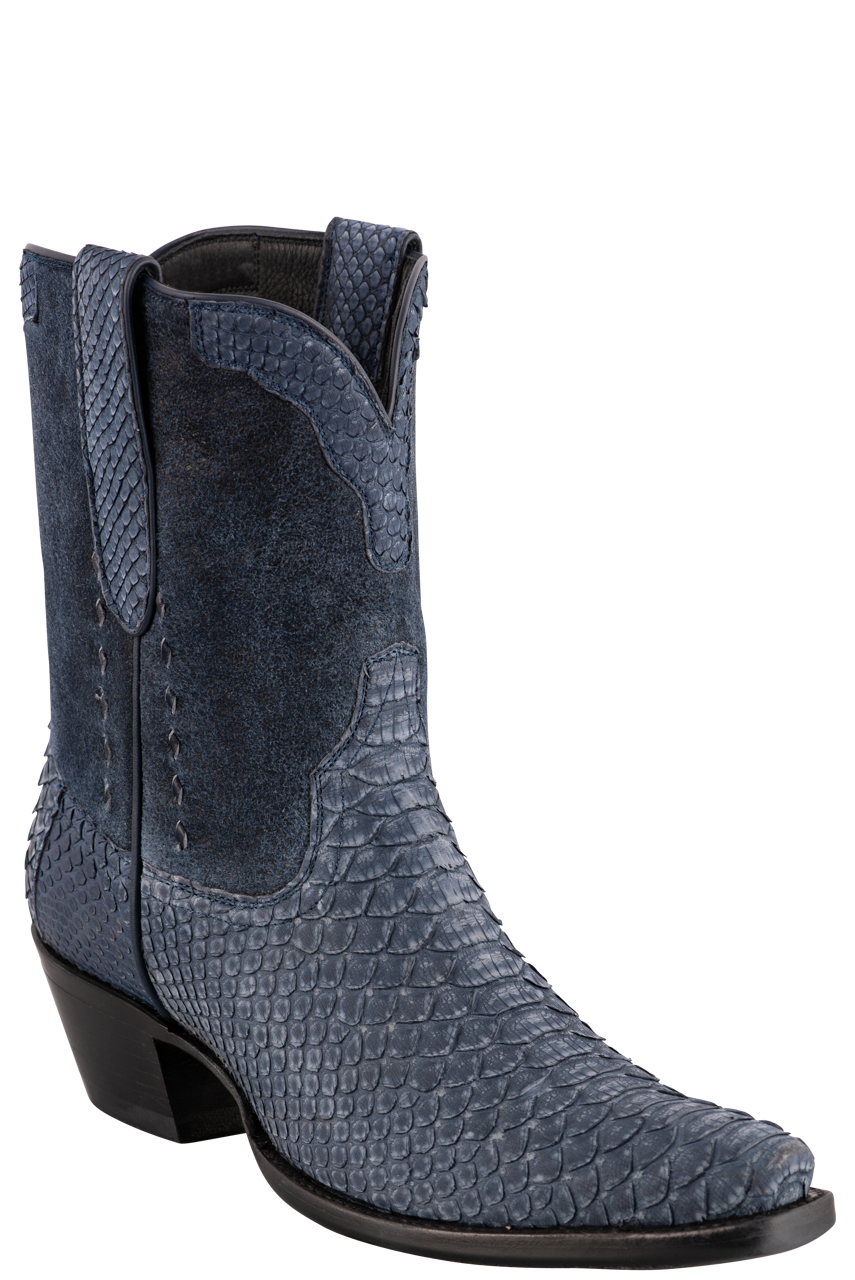 Stallion Women's Python Boots - Navy