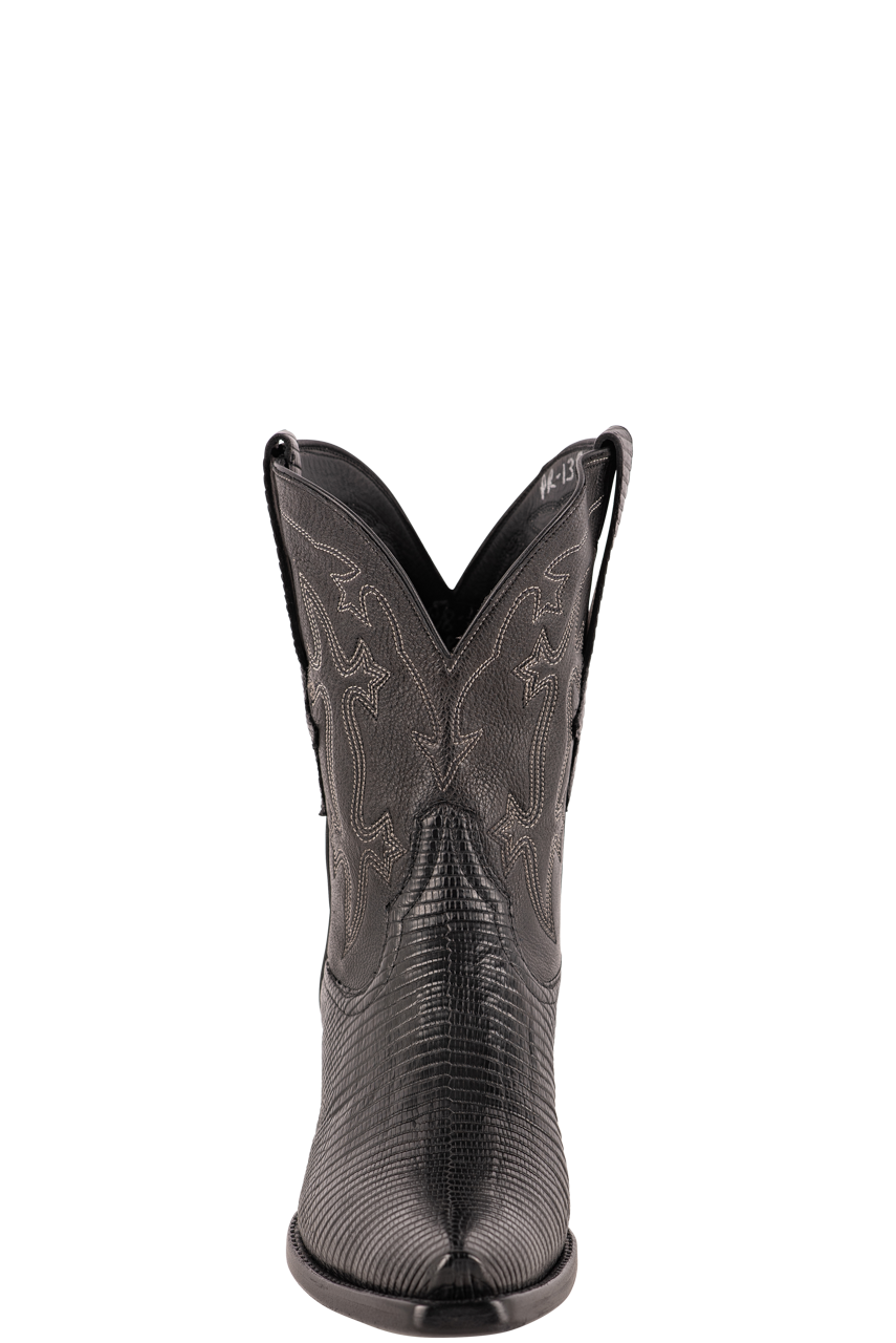 Stallion Women's Lizard Ring Tail Boots - Black