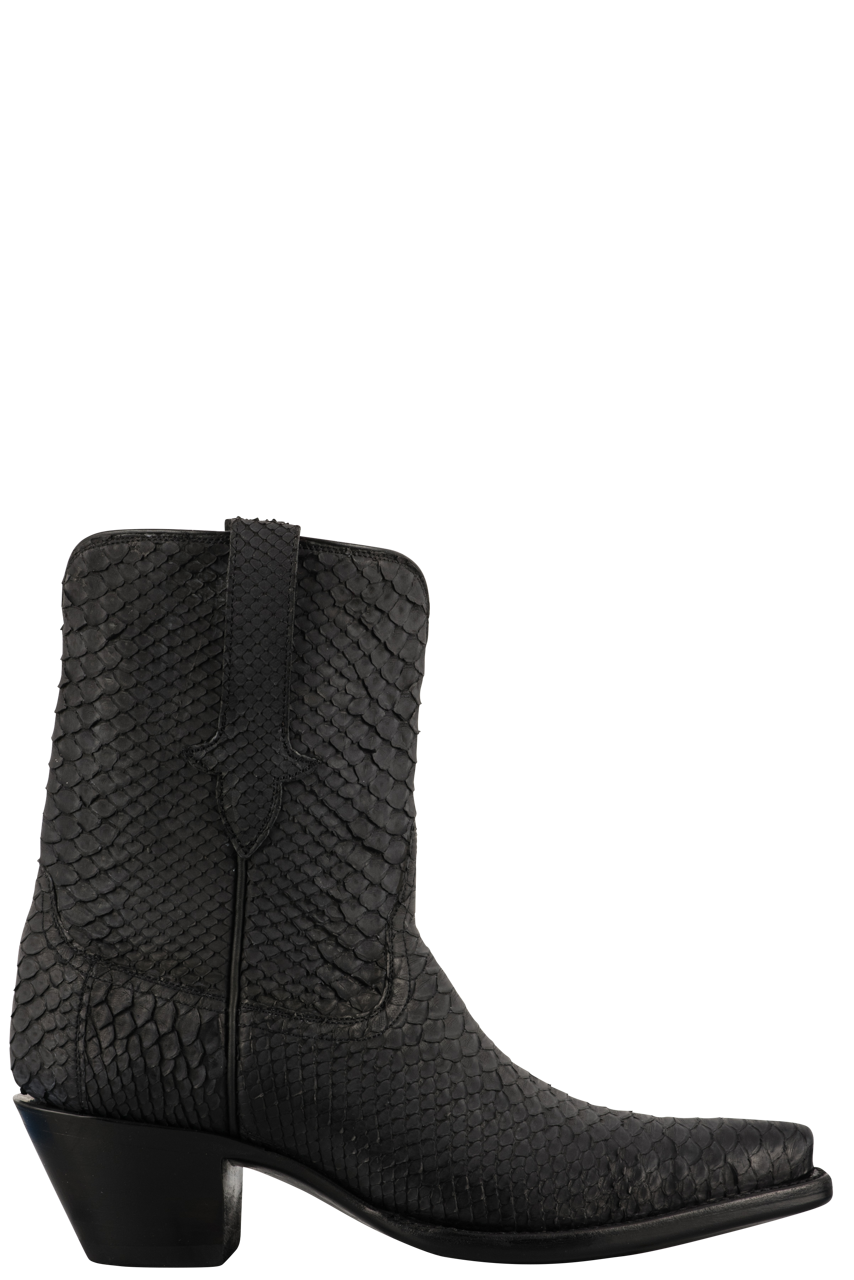 Stallion Women's Sanded Python Boots - Black