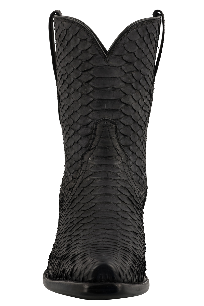 Stallion Women's Sanded Python Boots - Black
