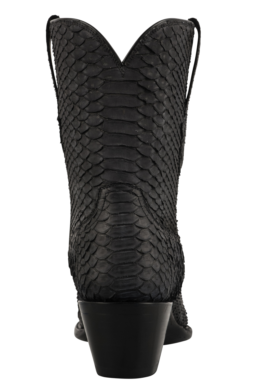 Stallion Women's Sanded Python Boots - Black