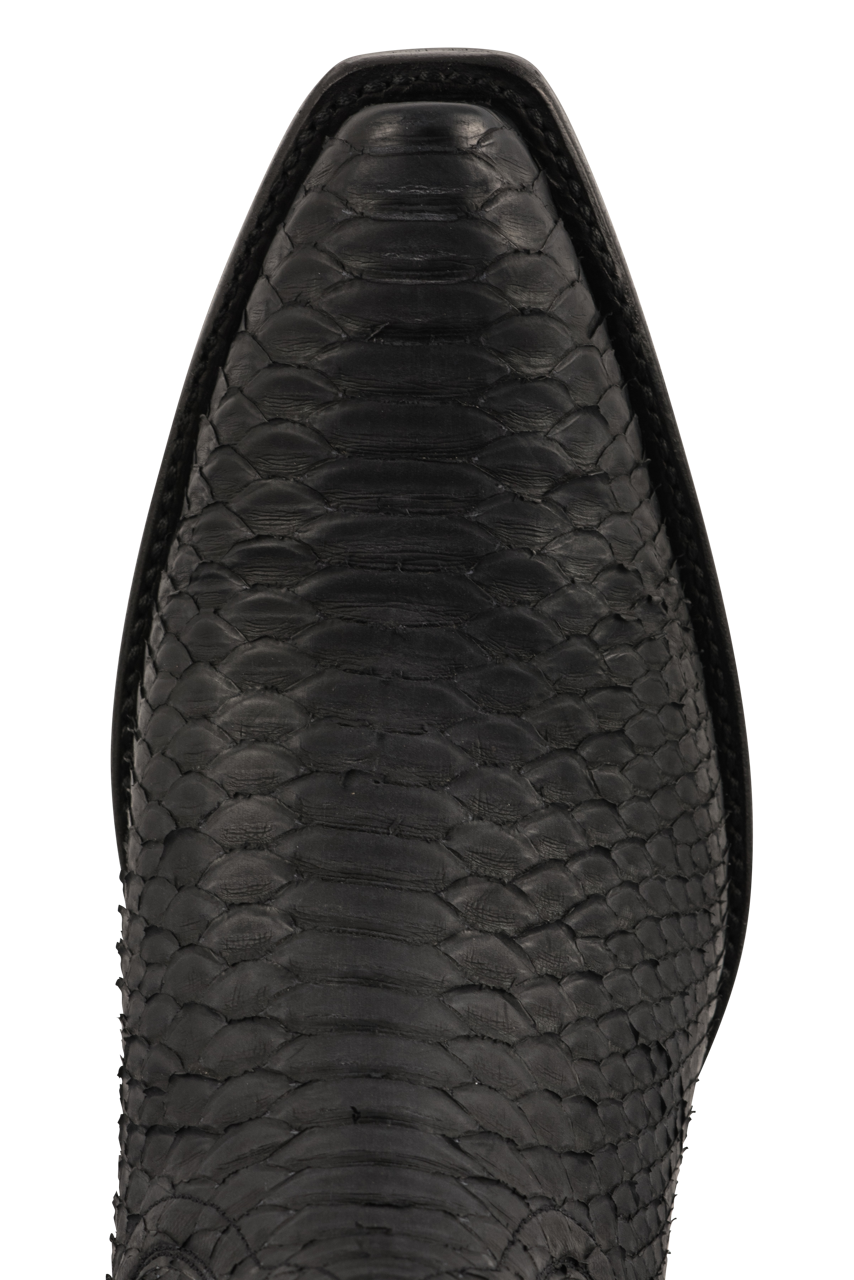Stallion Women's Sanded Python Boots - Black