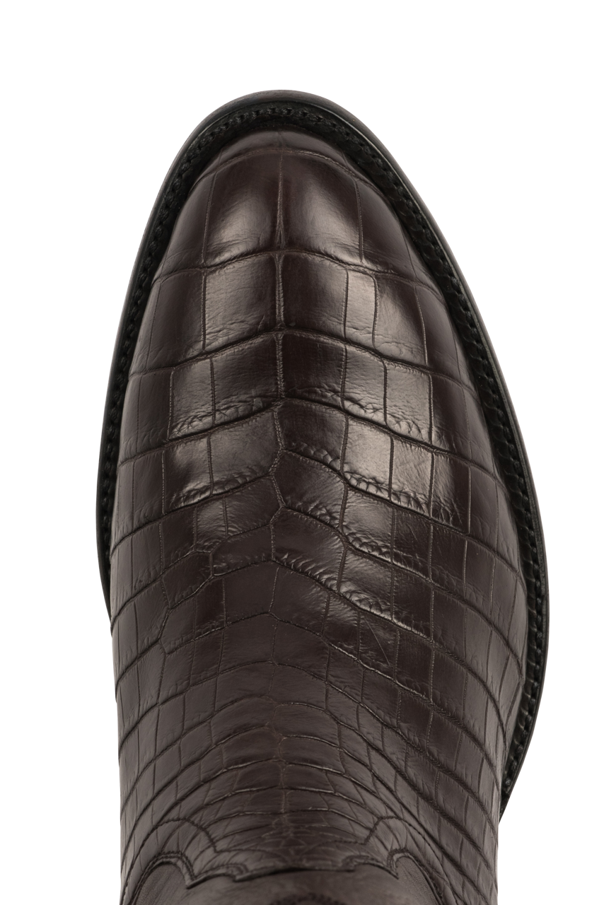 Stallion Men's Nile Crocodile Cowboy Boots - Chocolate