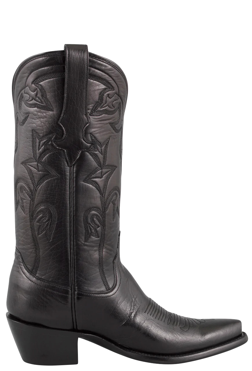 Stallion Women's Baby Buffalo Cowgirl Boots - Black