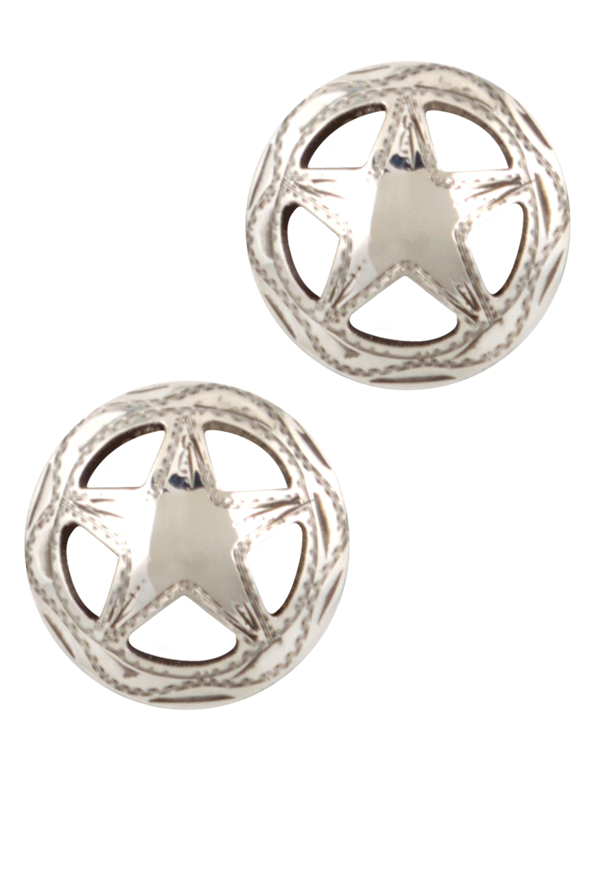 Pinto Ranch Engraved Quarter Star Cufflinks