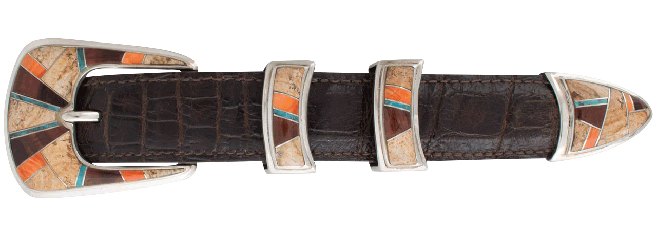 B.G. Mudd 1" Tiger Eye & Jasper Buckle Set