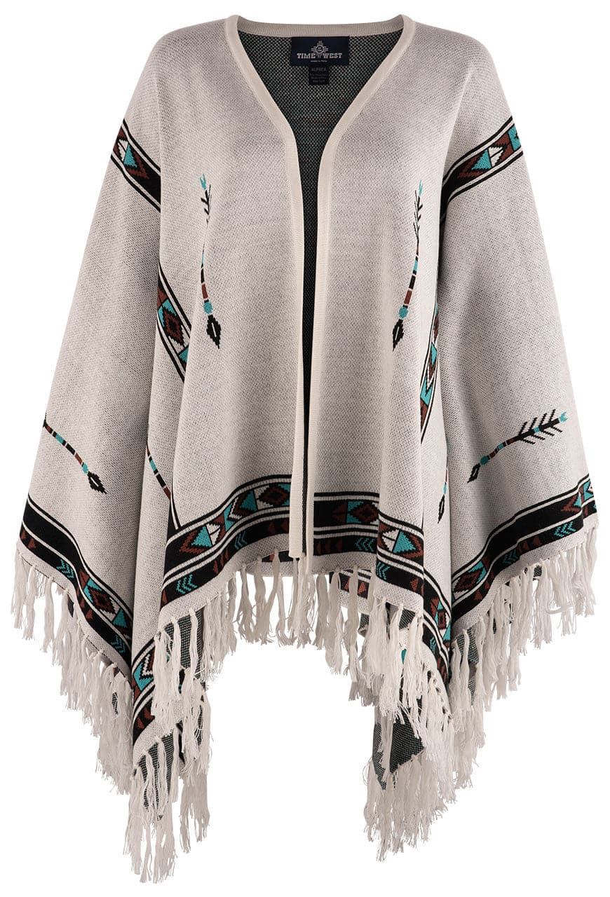 Time of the West Headdress Alpaca Shawl