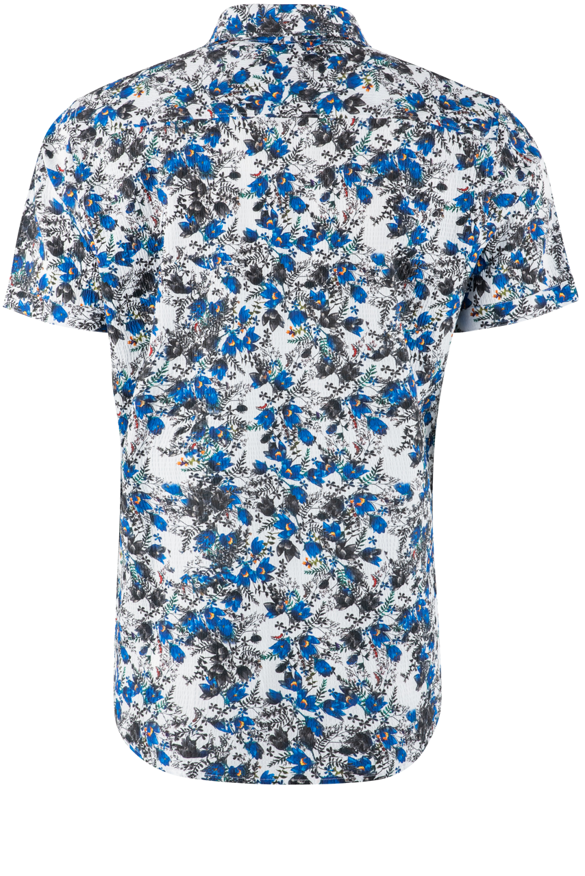 Robert Graham Feeling Blue Short Sleeve Button-Front Shirt