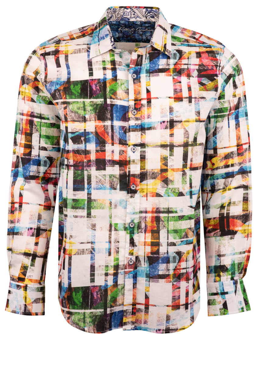 Robert Graham Molley Watercolor Button-Front Shirt