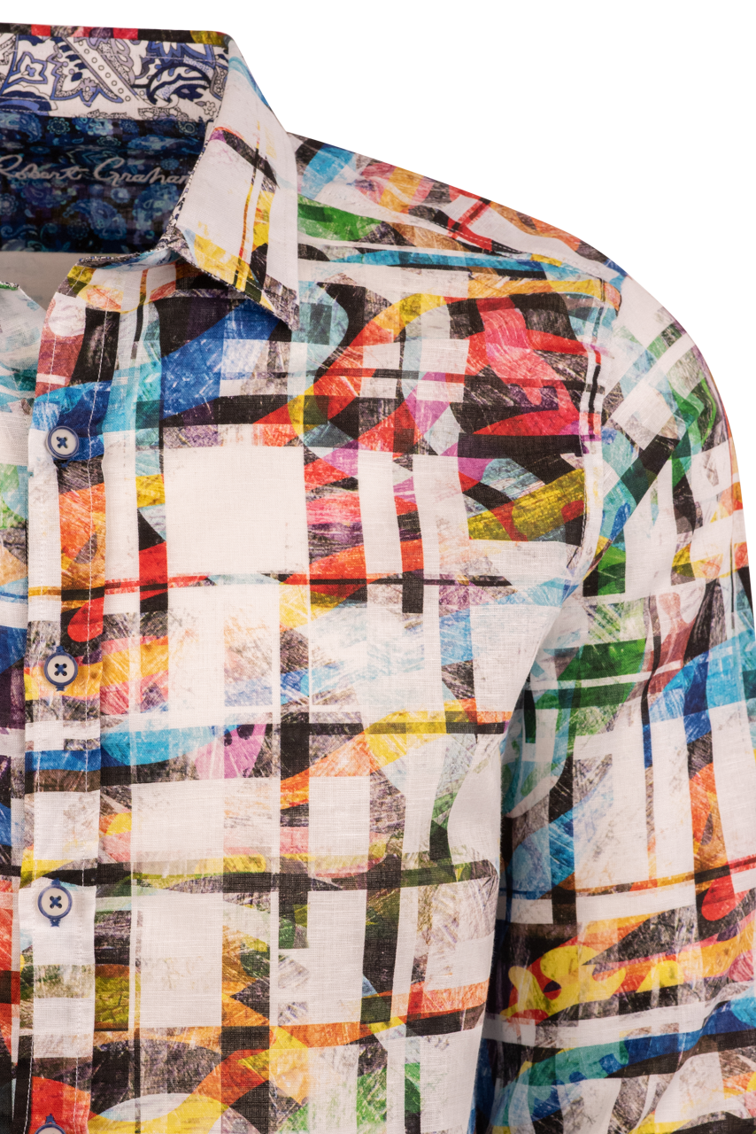 Robert Graham Molley Watercolor Button-Front Shirt