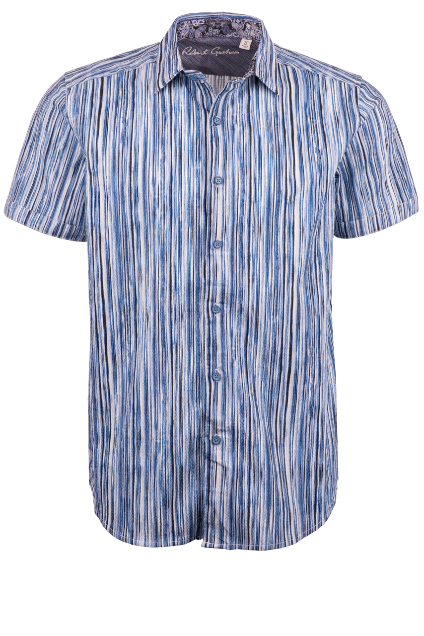 Robert Graham Navy Flashback Button-Front Shirt