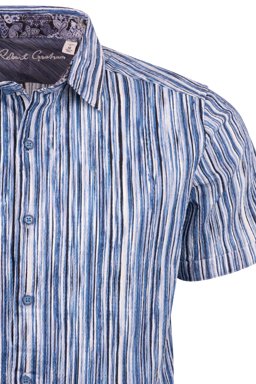 Robert Graham Navy Flashback Button-Front Shirt