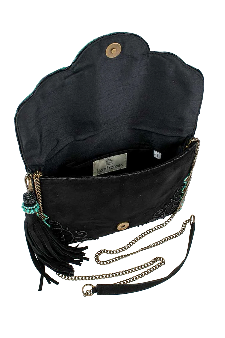 Mary Frances Turquoise Journey Crossbody Bag