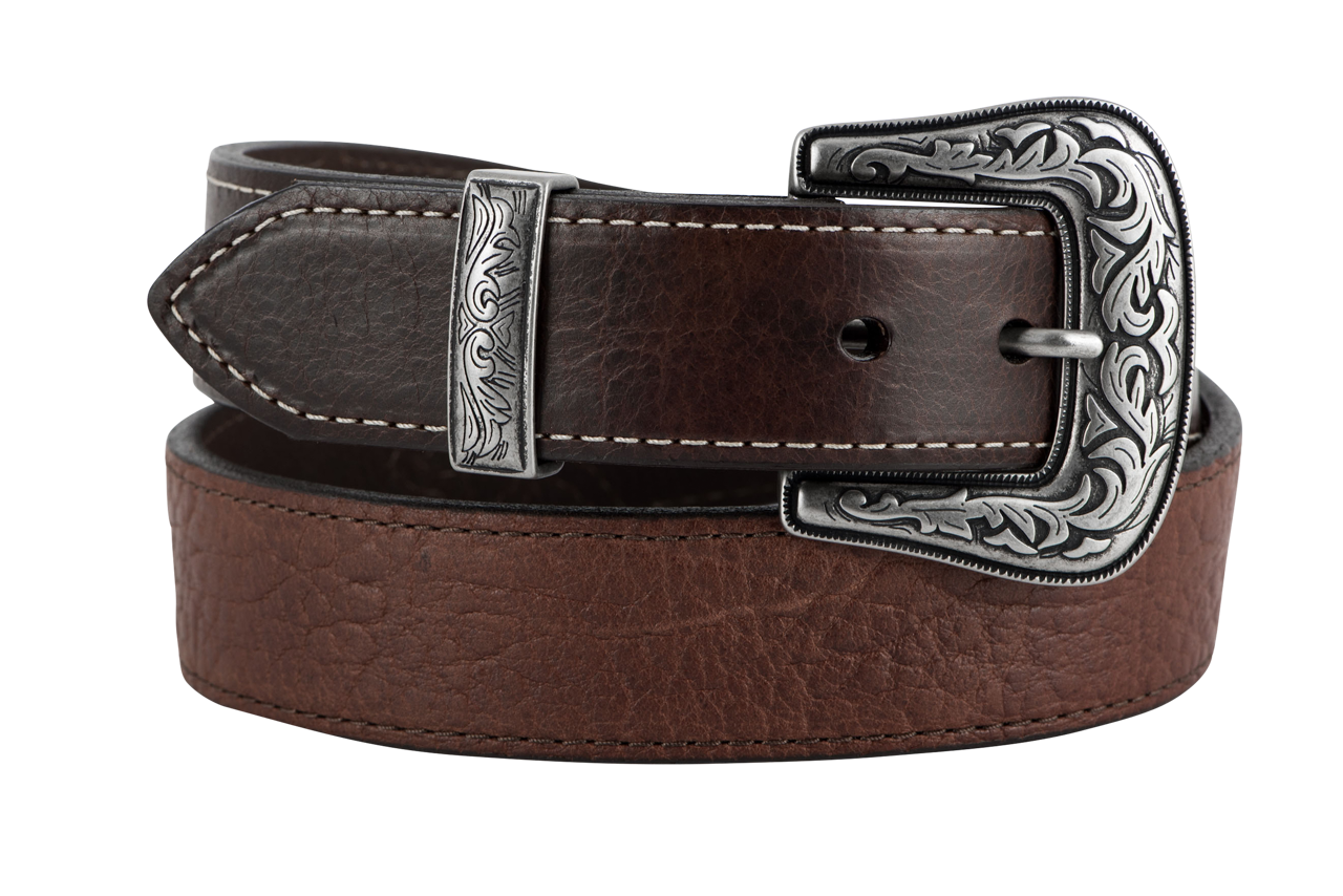 Vintage Bison 1.5" Scout Leather Belt - Brown