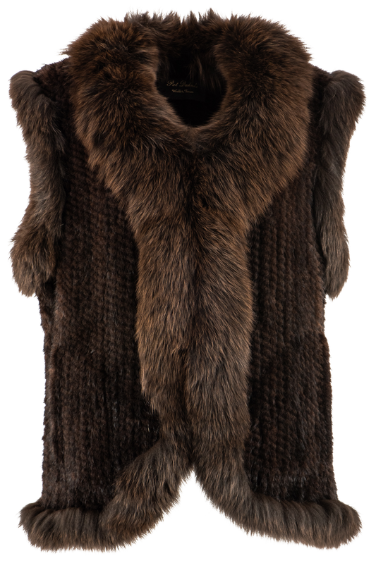 Pat Dahnke Mink Vest with Fox Trim