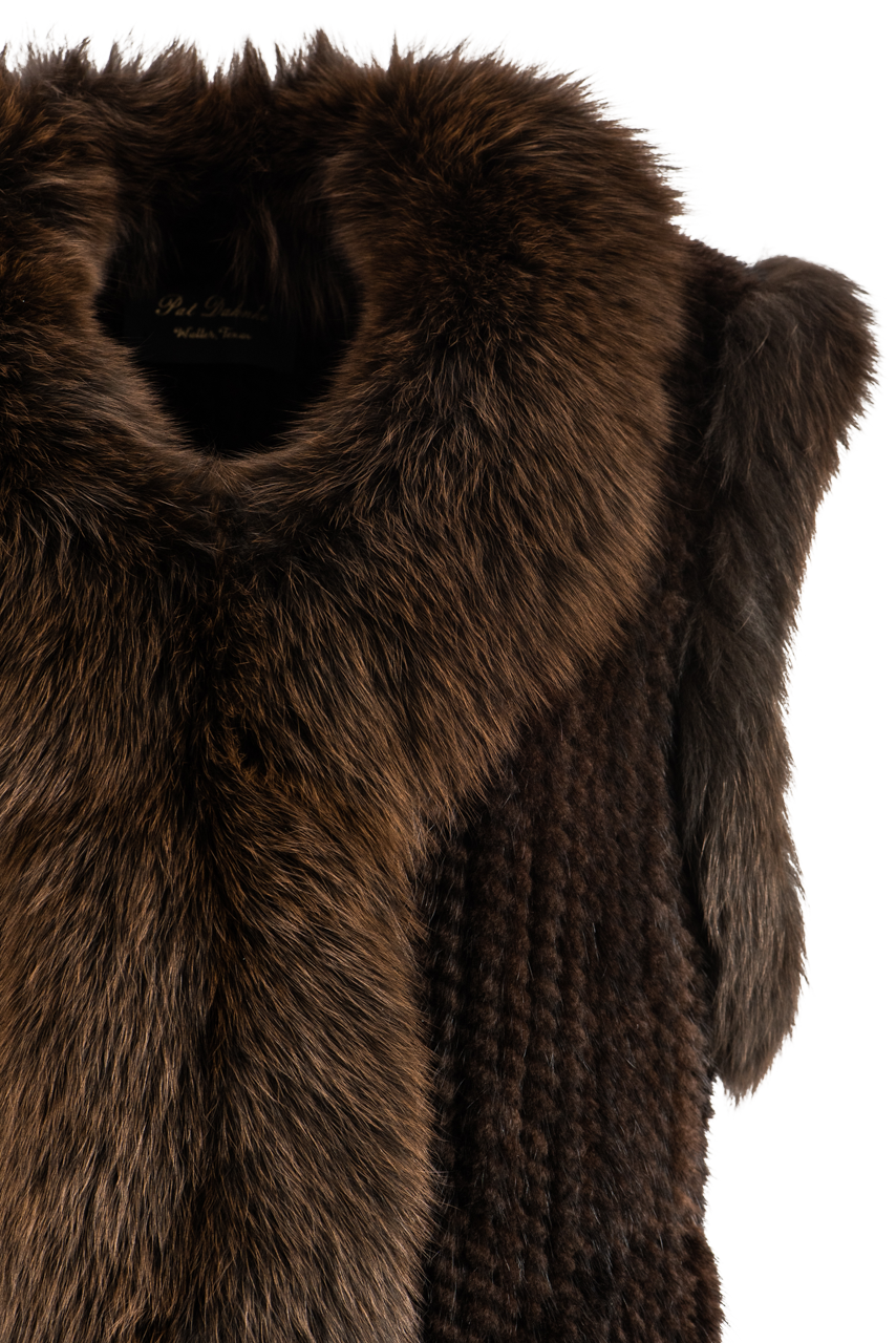 Pat Dahnke Mink Vest with Fox Trim