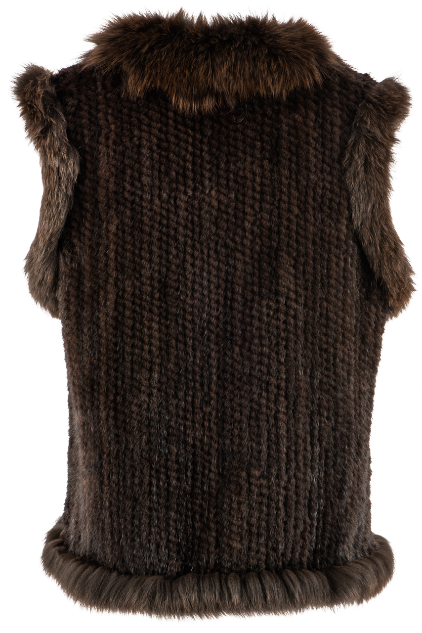 Pat Dahnke Mink Vest with Fox Trim
