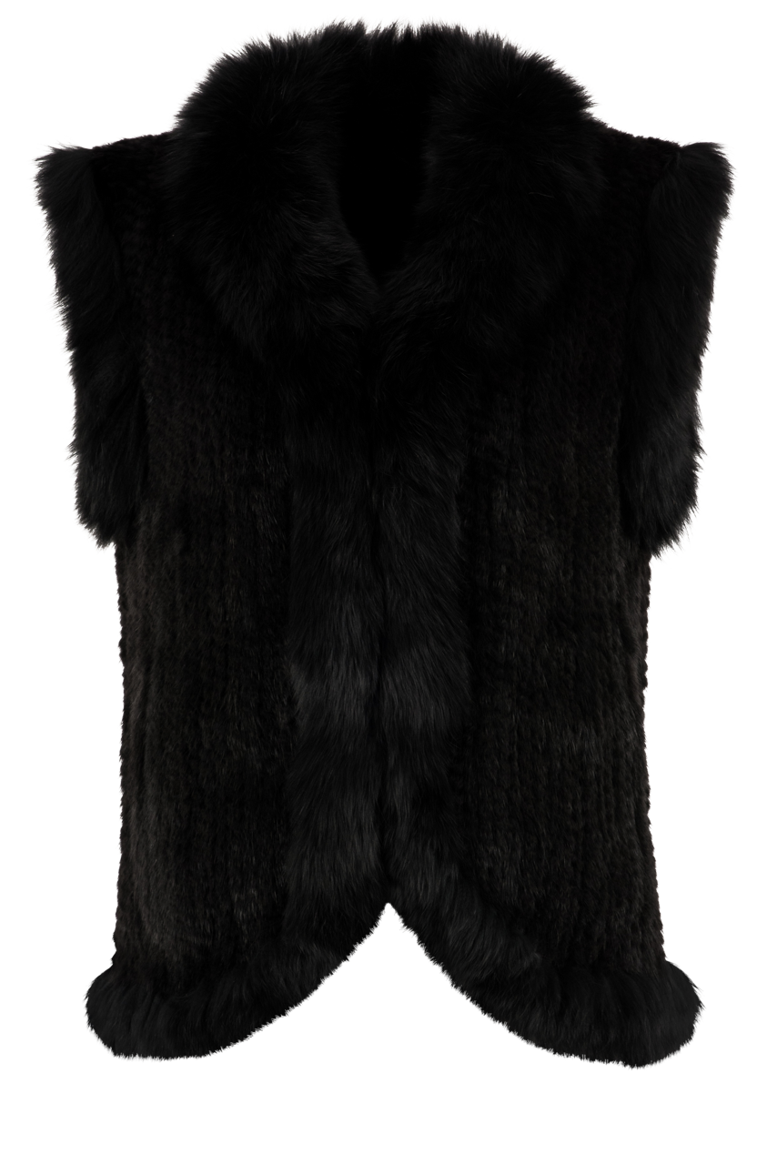 Pat Dahnke Mink Vest with Fox Trim