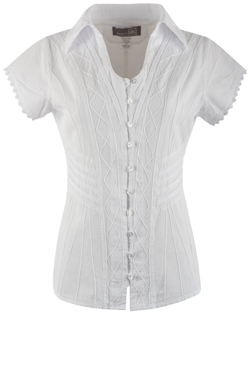 Inca Cottons Short Sleeve Crochet Top