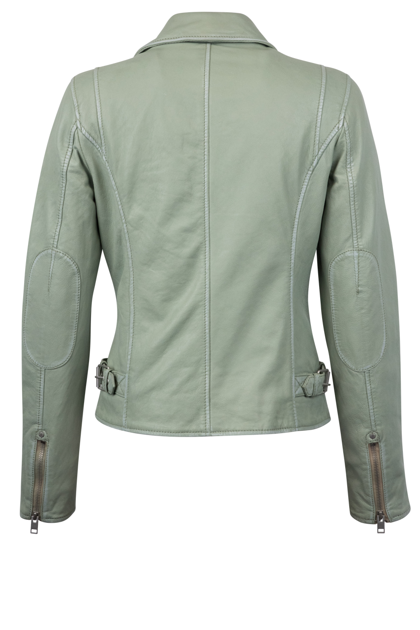 Mauritius Sofia Light Green Lamb Leather Jacket