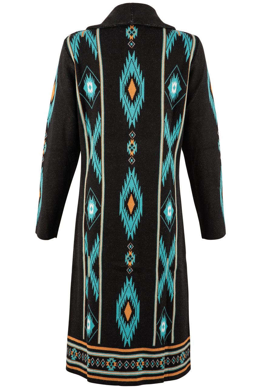 Time of the West Long Black Alpaca Sweater