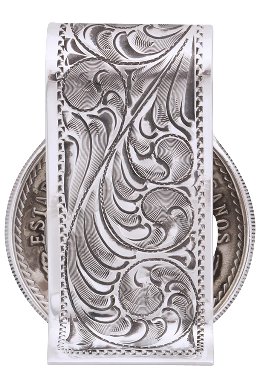 Pinto Ranch Cinco Peso Longhorn Money Clip