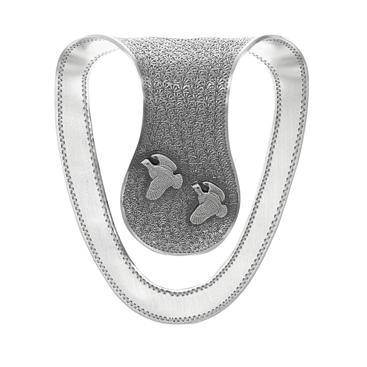 Clint Orms Silver Quail Large Money Clip