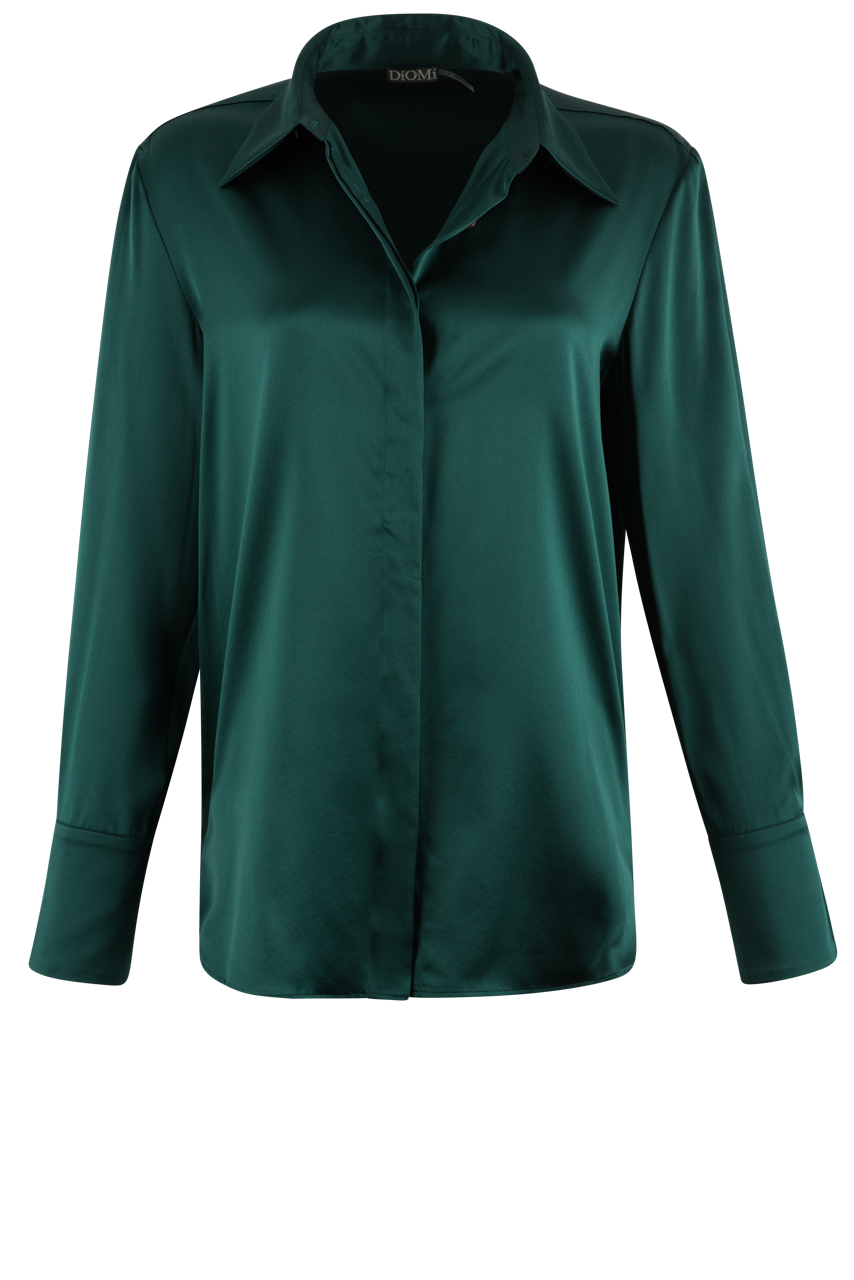 Diomi Classic Silk Button Down Top
