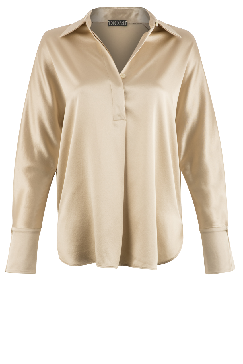 Diomi Long Sleeve Silk Top