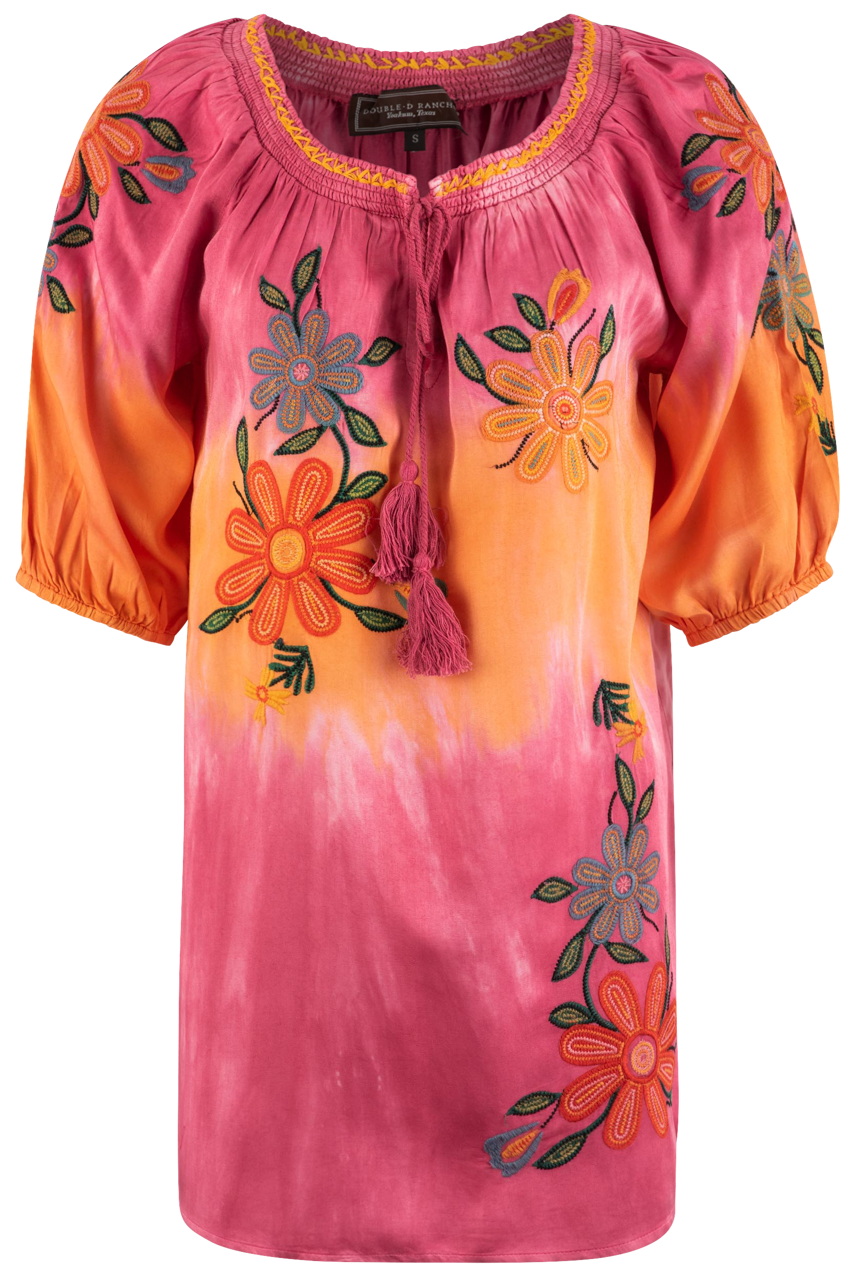 Double D Ranch Carousel Pink Bibi Top